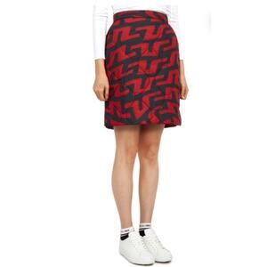 NWT Womens Carrie Padded Skirt Print Bridge Swirl Red, XS, $240
